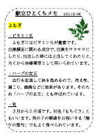 23日（木）_【旬の食材】　よもぎ.pdfの1ページ目のサムネイル